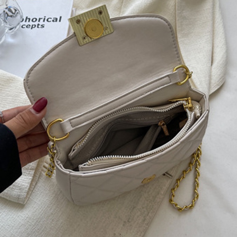 Túi đeo chéo IELGY dây xích hình thoi đơn giản thời trang cho nữ