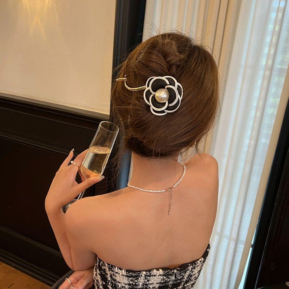 Kẹp Tóc Hoa Trà Hình Chữ S Thời Trang Hàn Quốc Cho Nữ