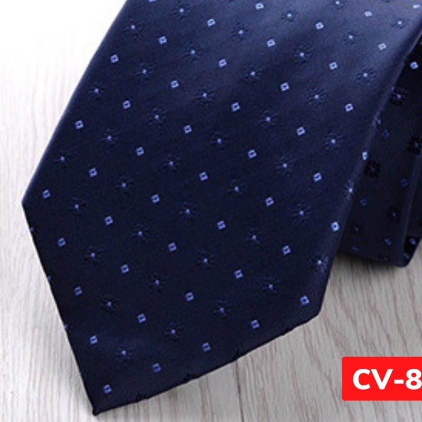 Cavat Nam bản to 8cm cao cấp thời trang, Cà vạt công sở, Cravat chú rể, Calavat dự tiệc CV-8155