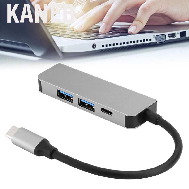 Kaneb Multifunctional 4 In 1 Type‑C Expansion Plug and Play USB‑C to HDMI Hub  PVC Wire S-amsung s9/s8 for H-uawei P20 Pro