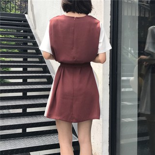 Váy nữ dáng xuông (có đai nơ thắt eo)