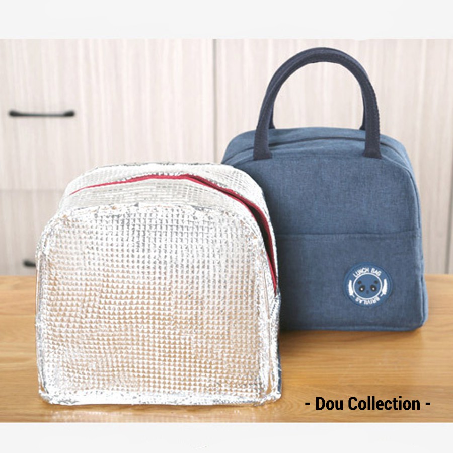 [Dou Collection] Túi Giữ Cách Nhiệt Đựng Cơm Trưa Chống Nước Cao Cấp Vải Oxford 600D 23x14x20cm - Lunch Bag - Mã TG001