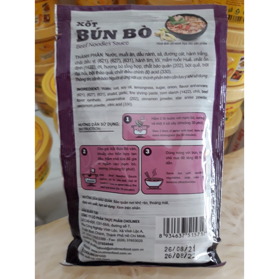 Gói gia vị bún bò Huế, Bò kho cực ngon