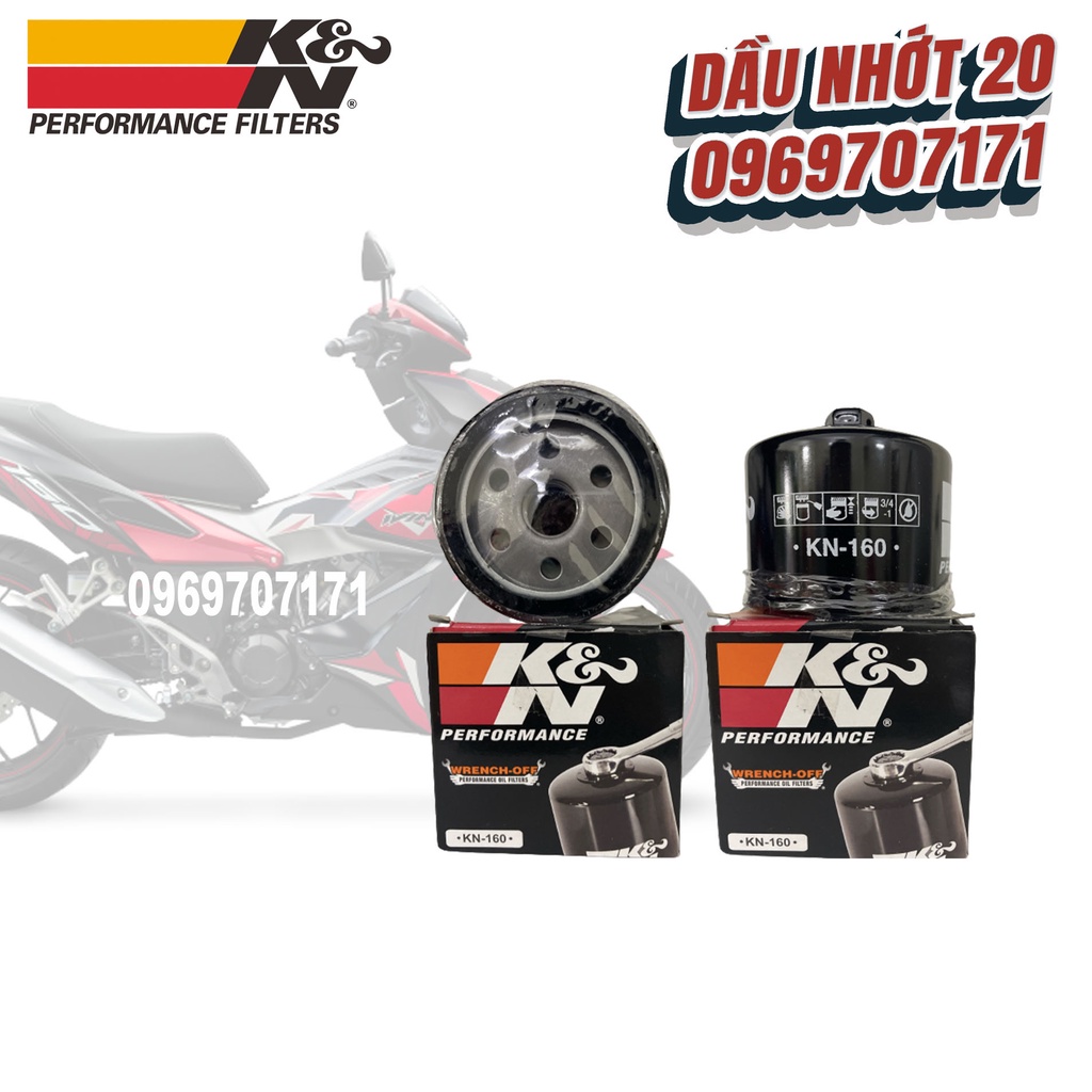 [HCM]LỌC NHỚT K&amp;N KN-160 CÁC DÒNG XE MOTO BMW, KN160, KN 160, K&amp;N 160, K&amp;N160