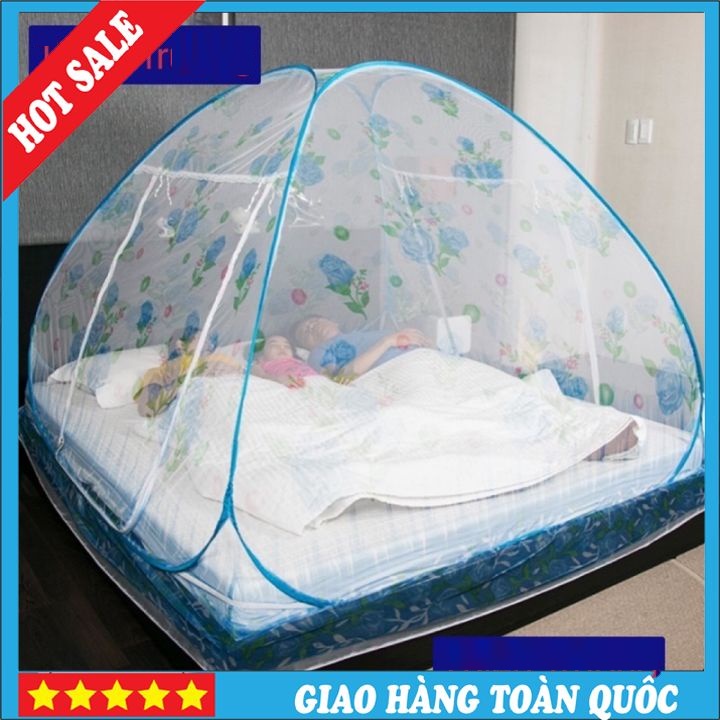⚡Màn Chụp Tự Bung Hoài Phát⚡ Mùng Chụp Đỉnh Nhọn Kích Thước 1m2/1m4/1m6/1m8/2m2 - Hàng Việt Nam Chất Lượng Cao