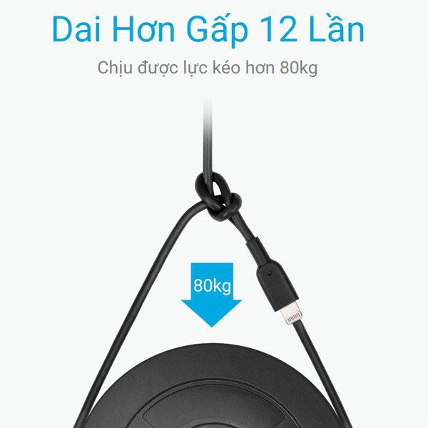 Cáp sạc ANKER Powerline II Lightning - Dài 1.8m - A8433