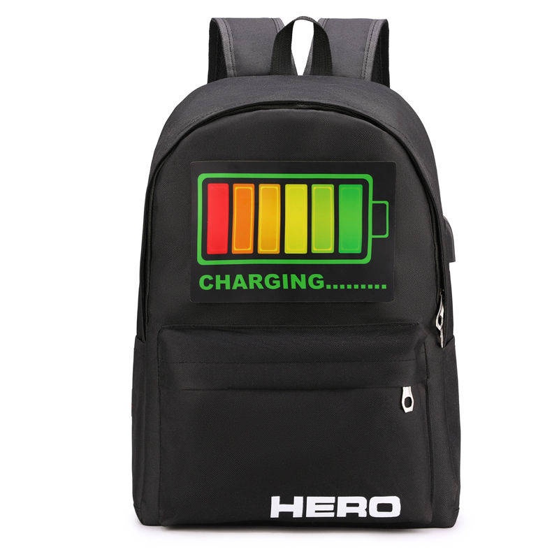 Ba Lô Học Sinh。Ba Lô Dạ Quang。 Ba Lô Đi Học Có Đèn LED Điều Khiển Âm Thanh Màn Hình LED Cho Nam Và Nữ