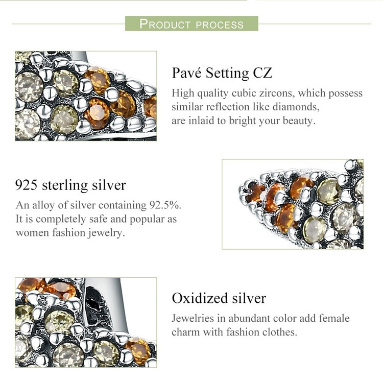 Hạt Phụ Kiện Bamoer SCC586 Hình Sao Biển Bắt Mắt Xỏ Vòng Tay Trang Trí