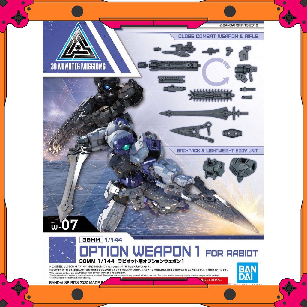 [NEW RELEASE] Mô hình Bandai 30MM 1/144 Phụ kiện Option Weapon 01 - Rabiot