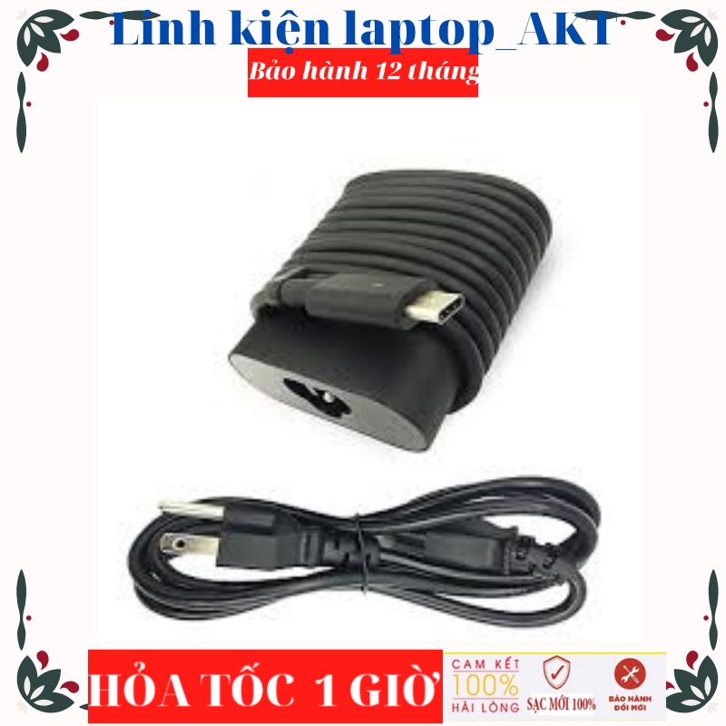 Sạc Laptop Dell 20V-2.25A-45W-ZIN type C Dell XPS 9370 P82G 13 9365 P71G P71G001 13 9350 Latitude 7370 P67G 5285 7275