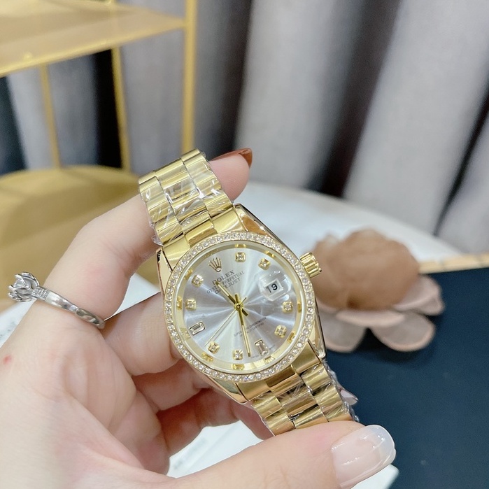 Đồng hồ nam nữ Ro.colec mặt tròn dây thép chống gỉ đúc đặc 2 màu trắng đen [Bảo Hành 1 Năm] | BigBuy360 - bigbuy360.vn