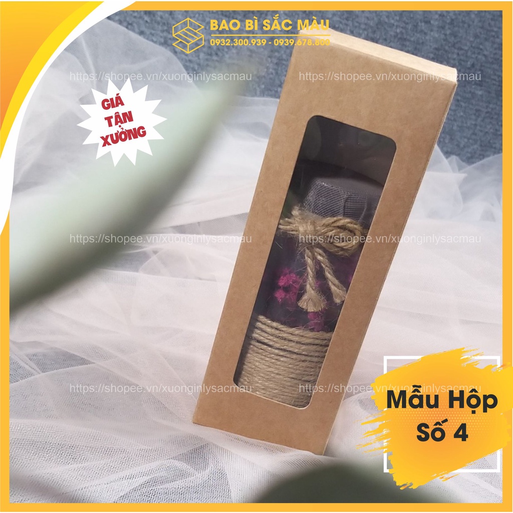 5 Hộp giấy kraft đựng chai nước hoa, lọ mỹ phẩm... Hộp số 4