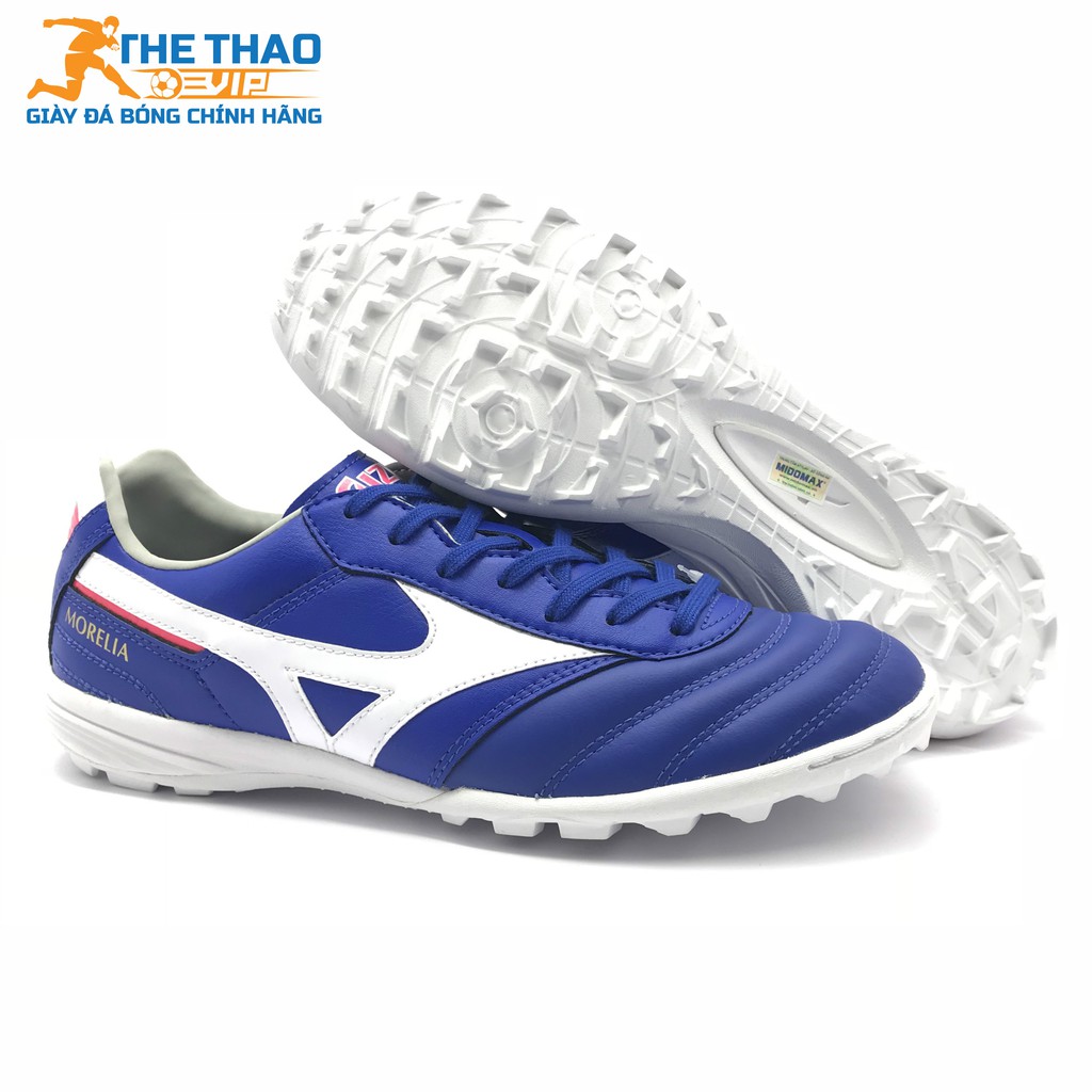 Giày đá banh chính hãng Mizuno Morelia TF - Xanh Trắng BỀN ĐẸP '