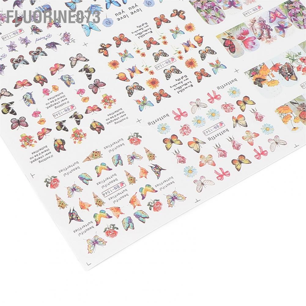 Chiết khấu Bướm Nail Art Stickers Chuyển nước Mẹo làm móng tay Đề can Phụ kiện DIY Móng chân cho Phụ nữ Cô gái  Giao hàng nhanh chóng