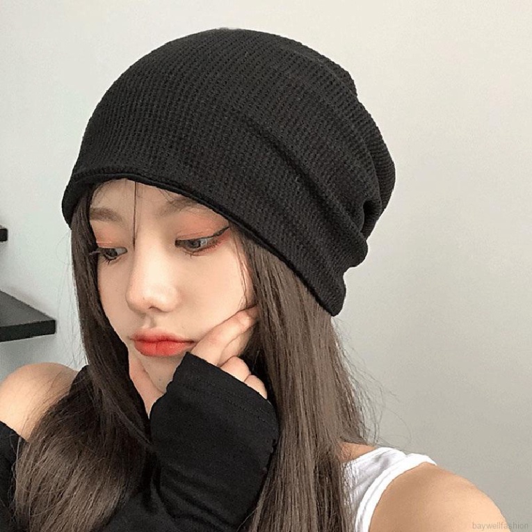 Mũ len trùm đầuFREESHIPMũ nỉ mỏng 2 lớp trùm đầu 2in1 vừa là mũ vừa là khăn ống style Hàn quốc giữ ấm thời trang