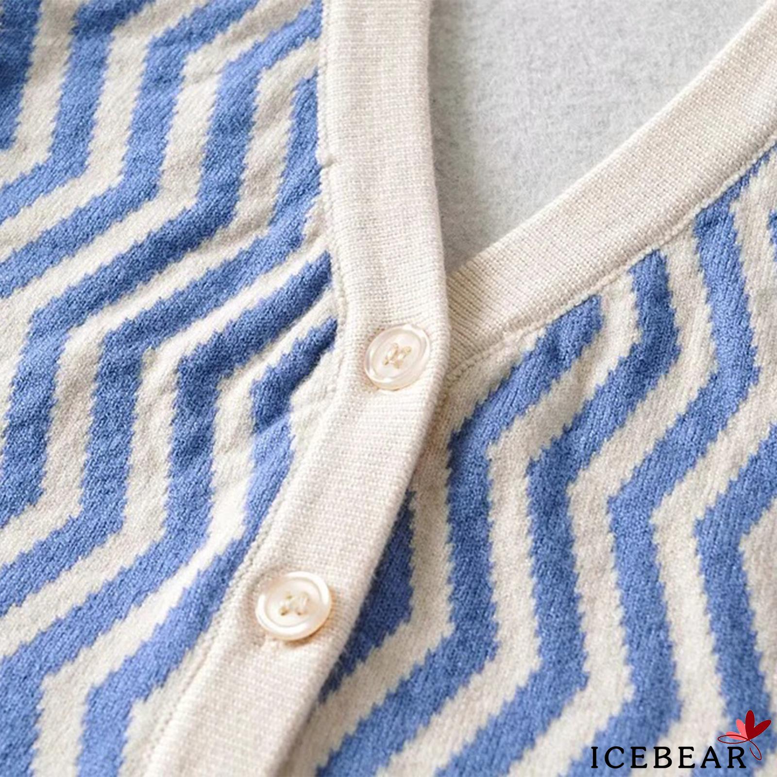 Áo Dệt Kim Nữ Không Tay Cổ Chữ V Viền Cổ Lượn Sóng | BigBuy360 - bigbuy360.vn