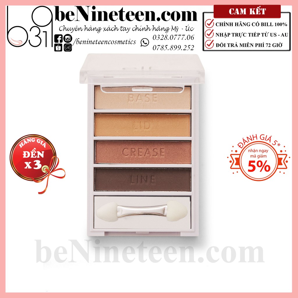 [SALE OFF 50%] Bảng Phấn Mắt 4 màu ELF Essential Flawless Eyeshadow - Golden Goddess [BeNineteen]