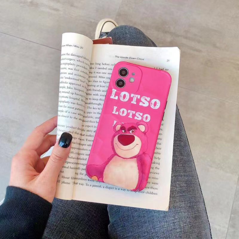 Ốp điện thoại mềm họa tiết gấu dâu dễ thương cho iPhone12 / 12ProMax / 12Mini / 11Pro Max / 11 / 7Plus / XS max / XR/X | BigBuy360 - bigbuy360.vn