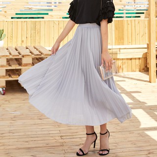 Chân váy maxi dài bằng vải chiffon phong cách boho cho nữ