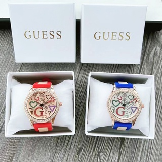 Đồng hồ mặt số Graffiti cao su thời trang nữ Guess Jam Tangan Wanita