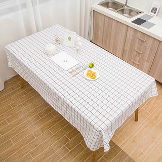 Khăn Trải Bàn Họa Tiết Ca Rô Trắng Đen Đơn Giản Hiện Đại Phong Cách Bắc Âu