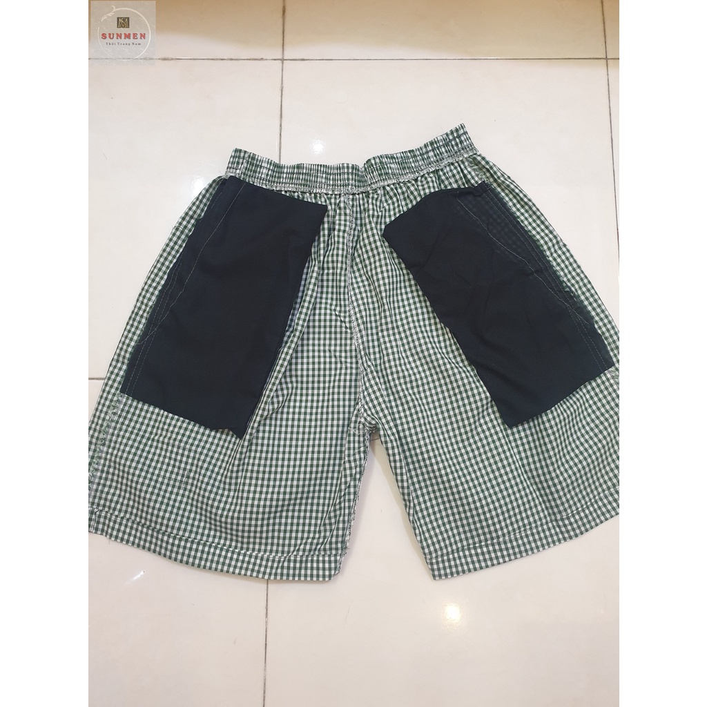 [HCM] Quần đùi thun nam mặc nhà kẻ sọc caro chất kate mềm mịn thoáng mát,dáng thể thao,thiết kế trẻ trung năng động