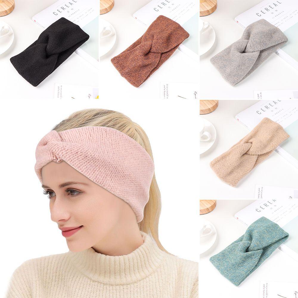 Băng Đô Turban Đan Chéo Co Giãn Thời Trang Thu Đông Cho Nữ