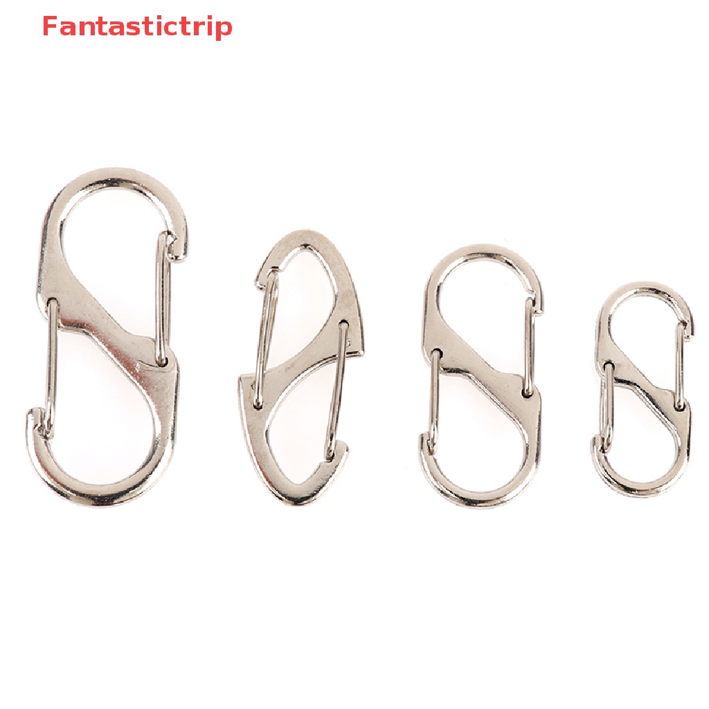 Set 10 Móc Khóa Chữ S Bằng Thép Không Gỉ Đa Năng Tiện Dụng Mới