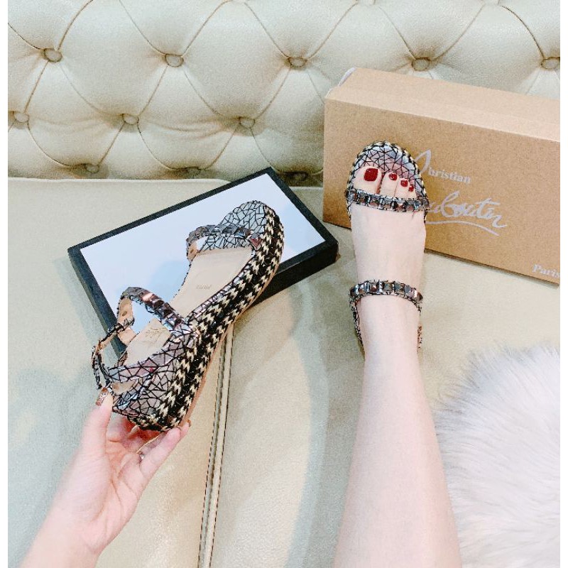 Hm(ẢNH THẬT) Sandal Xuồng 5p Đinh Tán Vân Đá Fullbox Hãng Cao Cấp CAM KẾT LOẠI 1