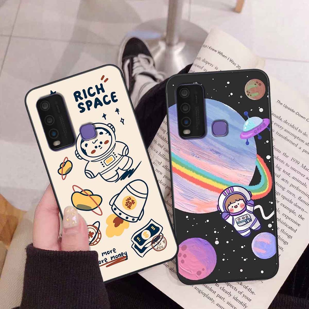 Ốp Vivo Y30 / Y50 in hình vũ trụ, phi hành gia bầu trời cute dễ thương