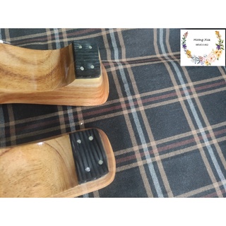 Guốc gỗ Guốc mộc cao 5 phân ( Có đóng thêm đế cao su )