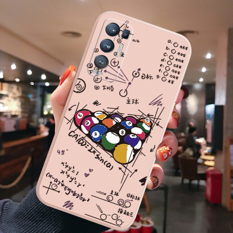 Ốp Điện Thoại Cạnh Vuông In Hình Khối Rubik Cho OPPO Reno6 Z 5G Reno 5 Pro 4 3 Reno2 Z F A95 5G A76 A96 4G