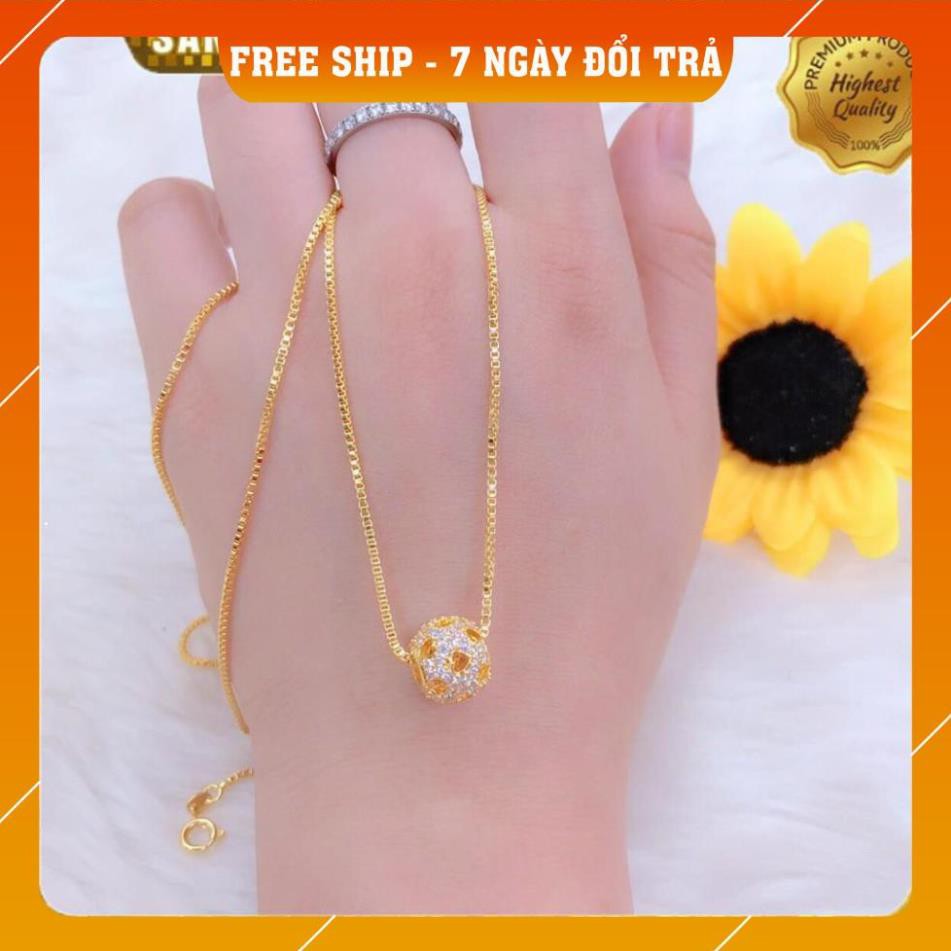 [ RẺ VÔ ĐỊCH ] Dây chuyền nữ bi xỏ mạ vàng 18k siêu đáng yêu Gadoshop - đeo đi chơi cực đẹp