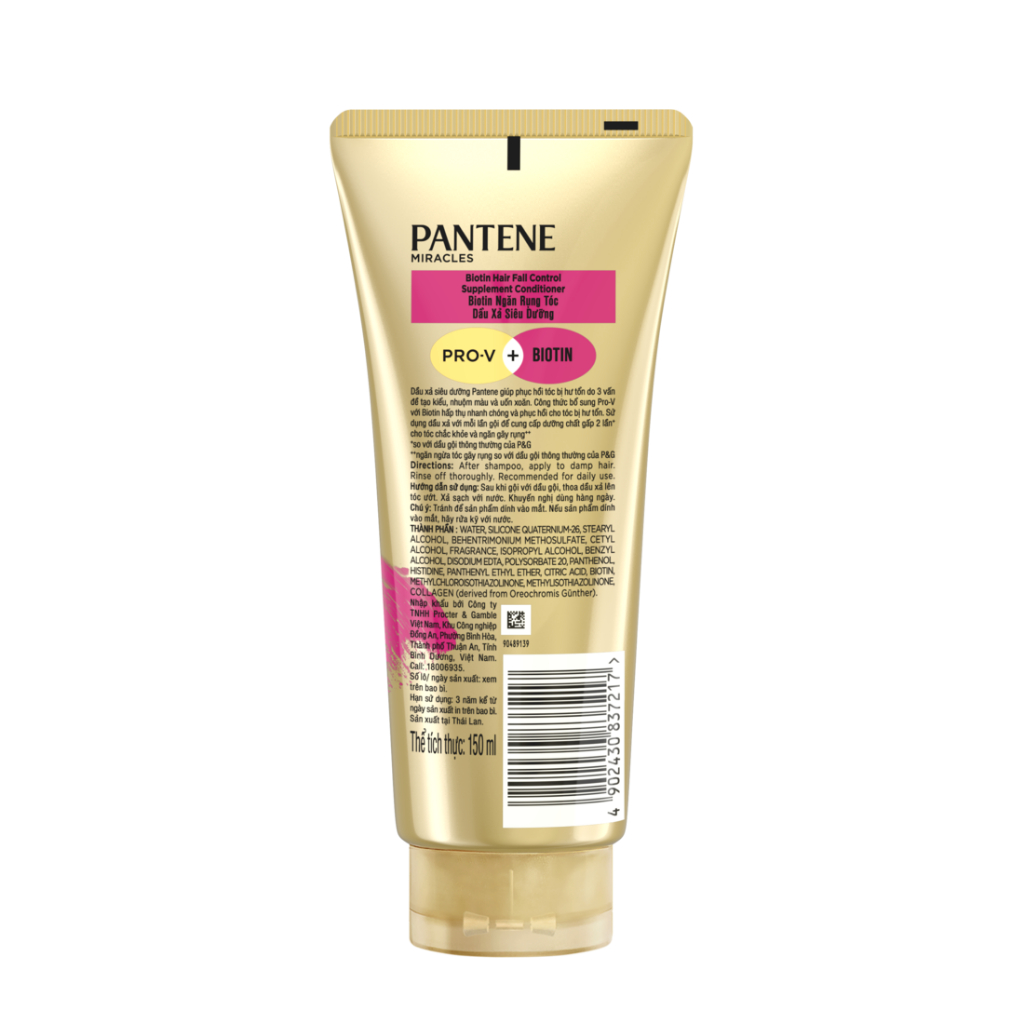 Dầu Xả Pantene Biotin Ngăn Rụng Tóc 3 Minute Miracle 150ml