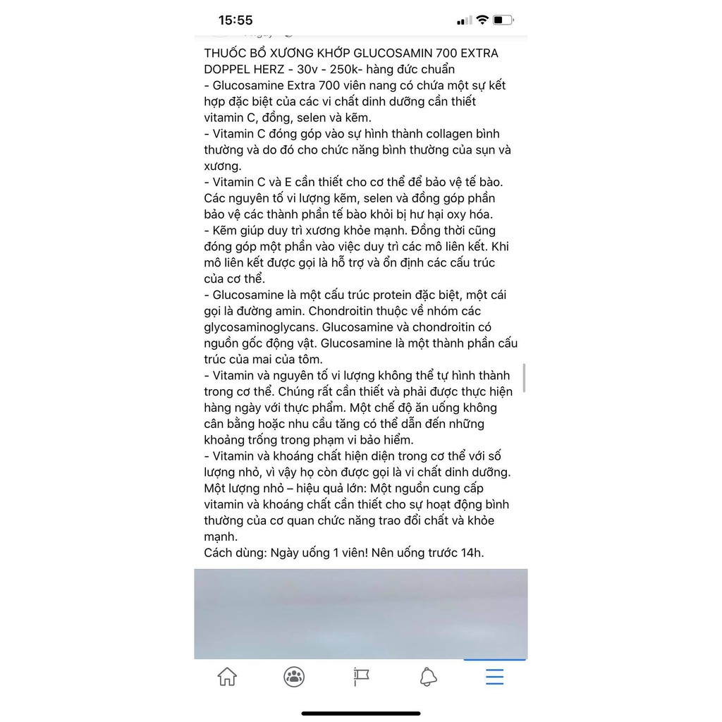 Hàng Đức GLUCOSAMIN 700 EXTRA DOPPEL HERZ - 30v