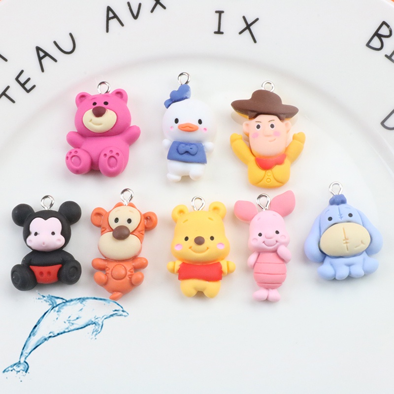 Bộ Phụ Kiện Làm Trang Sức Thủ Công Bằng Nhựa resin Thủ Công Hình Chú Lừa Heo Nhỏ Hoạt Hình Sáng Tạo