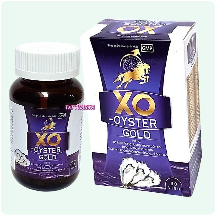Viên uống tăng cường sinh lý XO OYSTER GOLD thành phần hàu biển dâm dương hoắc nhân sâm, an toàn hiệu quả XMARVEL