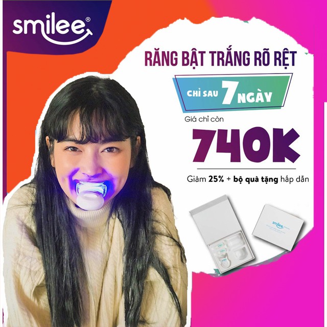 [QUÀ HẤP DẪN] Bộ Kit Tẩy Trắng Răng Tại Nhà Smilee,  An Toàn - Không Ê Buốt - Đạt Chuẩn ISO Quốc tế 22716:2007