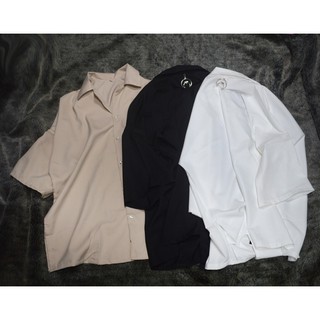 Áo Sơ Mi Oversize Tay Lỡ Unisex
