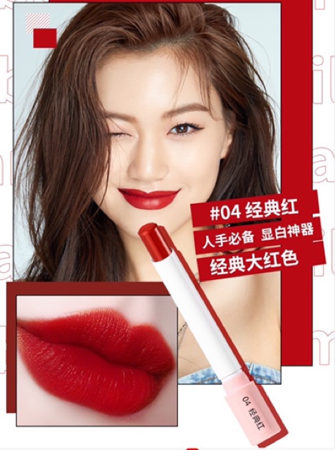 Set 4 Son sáp thỏi Charming lipstick Bamila hình bao thuốc