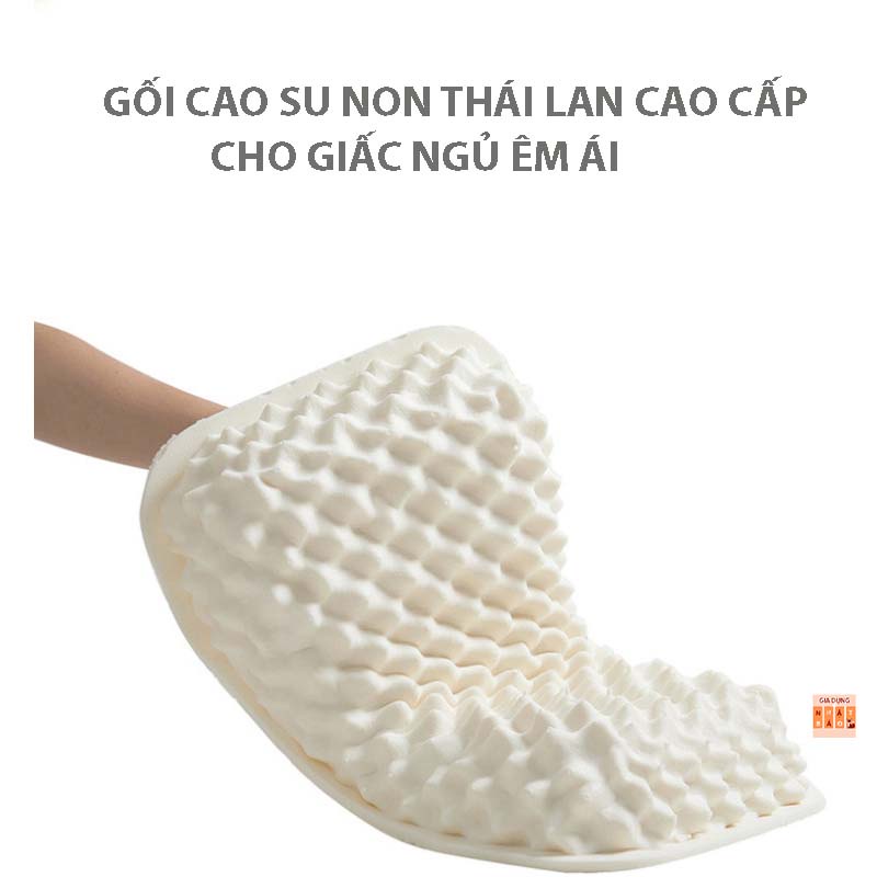 gối cao su non Thái Lan cao cấp , giúp bạn có 1 giấc ngủ ngon sau 1 ngày dài mệt mỏi [ GÓI THÁI LAN ]