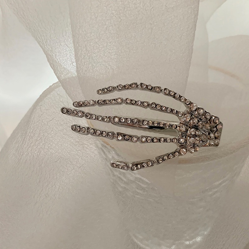 Kẹp Tóc Hình Móng Vuốt Đính Đá Lấp Lánh Phong Cách Hàn Quốc