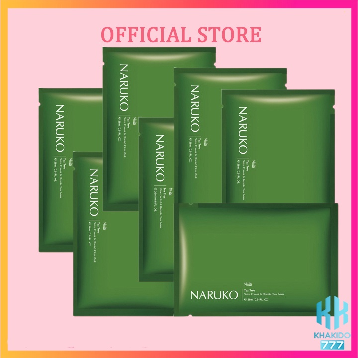 Combo 8 Mặt Nạ Naruko Tràm Trà Dành Cho Da Dầu Mụn Và Cây Lăn Lạnh Emmie Cấp Ẩm Làm Dịu Da Se Khít Lỗ Chân Lông Emmié