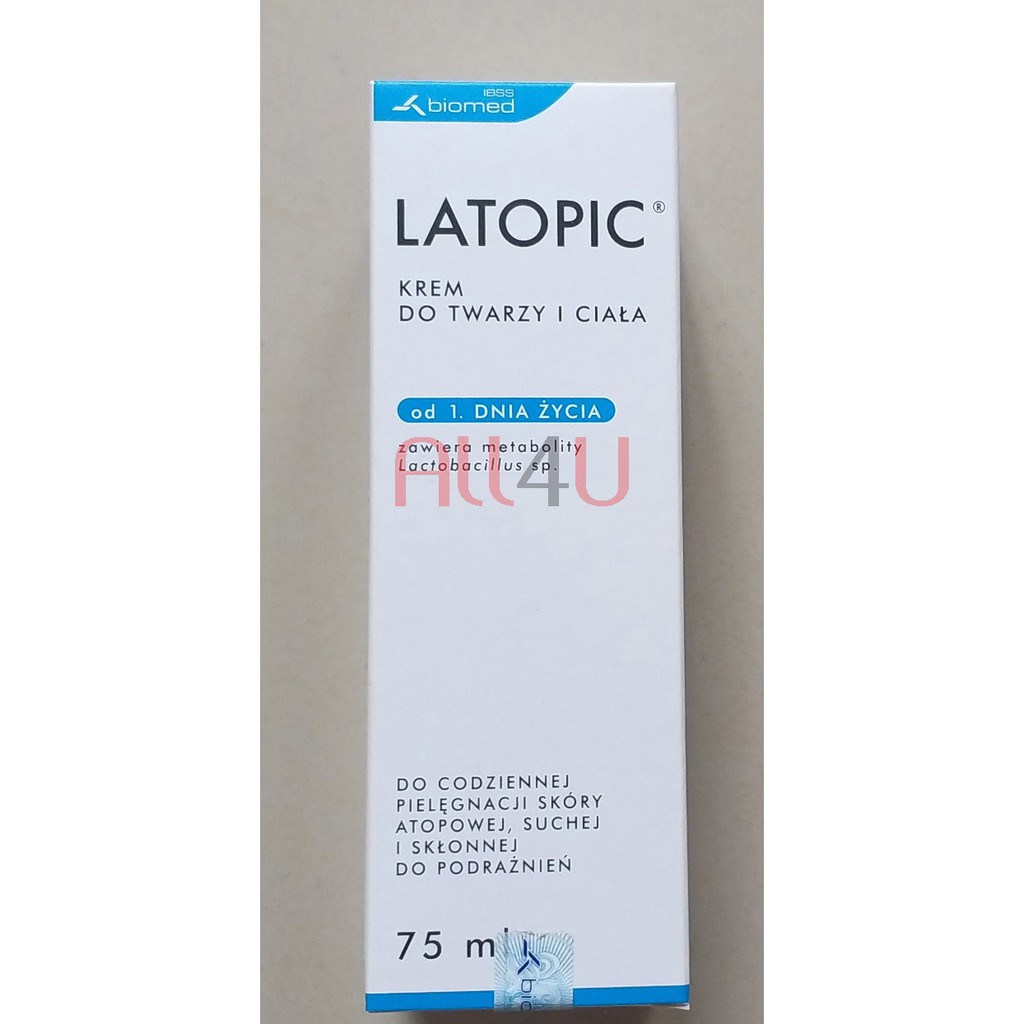 [CHÍNH HÃNG CÓ TEM] LATOPIC Face and Body Cream 75 mL- Kem dưỡng ẩm dịu ngứa da dị ứng /kích ứng cho da mặt và toàn thân