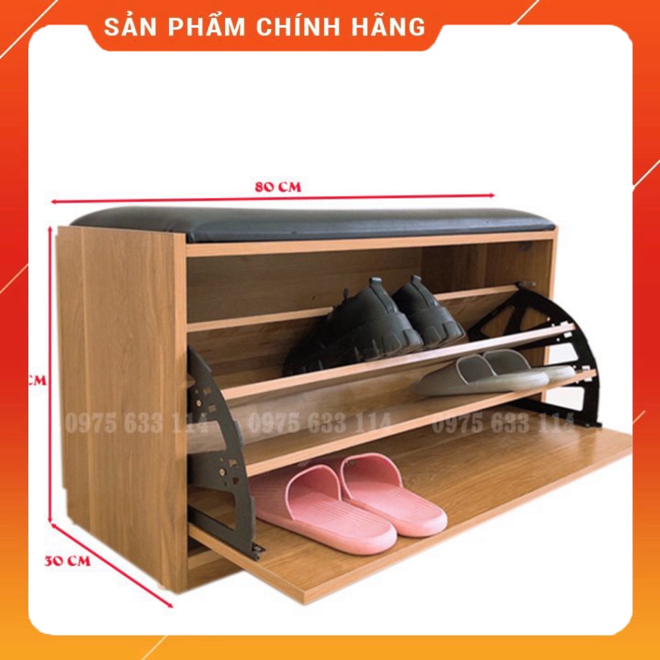 Tủ giày thông minh HỎA TỐCTủ gỗ đựng giày thiết kế hiện đại, tiết kiệm không gian kết hợp đệm ngồi tiện lợi