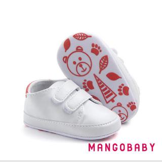 ♬Mg♪-infant Baby girl boy Velcro PU Sneaker size trẻ sơ sinh 3-12 tháng