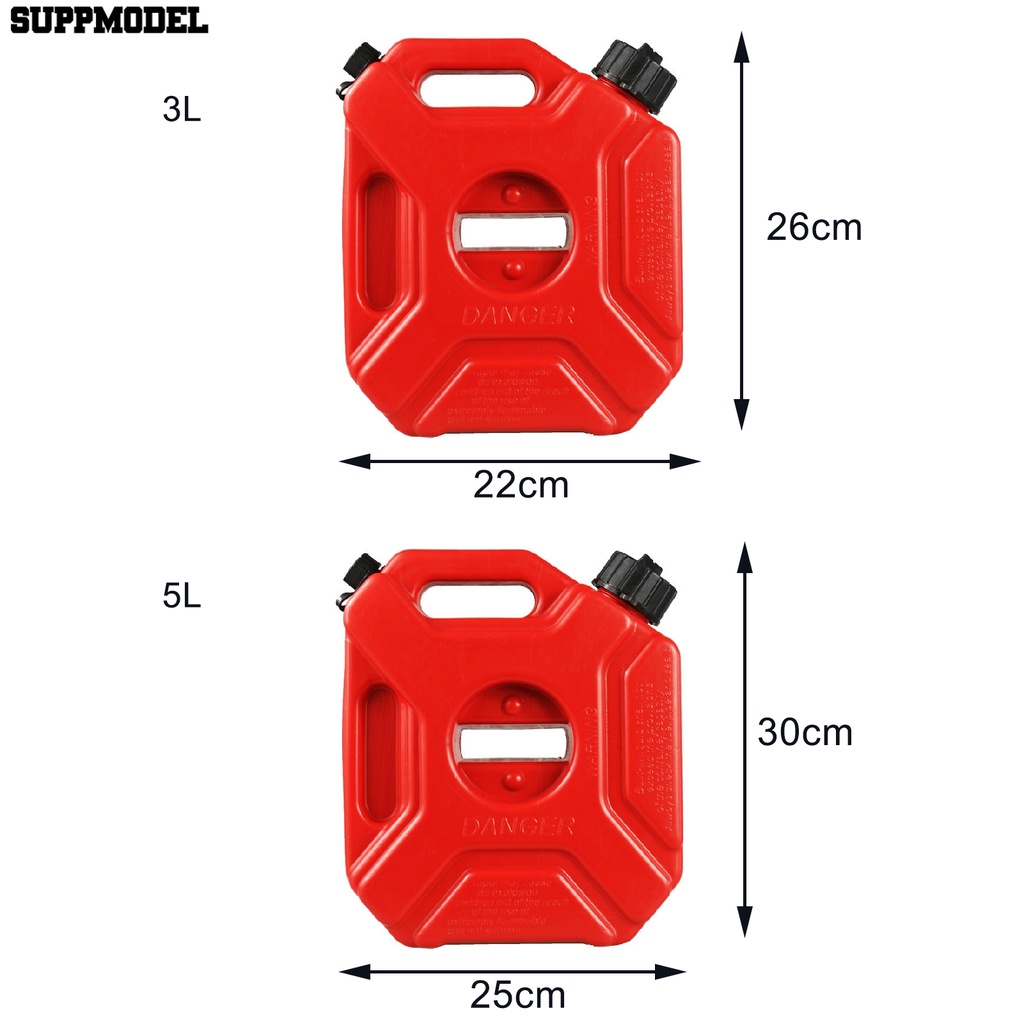 suppmodel Portable Oil Container Durable Car Gasoline Container Anti-static for Car