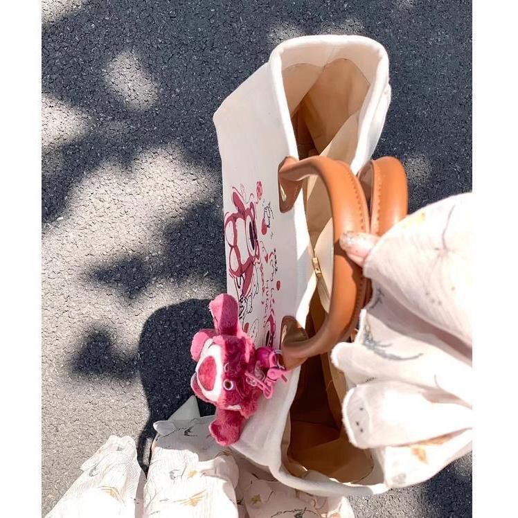 Túi xách Dâu Gấu Túi vải Chỉ huy Túi vai sinh viên của sinh viên 30 X 36 X 20