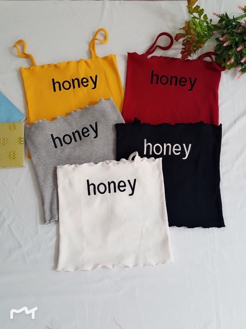 [SALE OFF] Áo hai dây thêu Honey [1k]