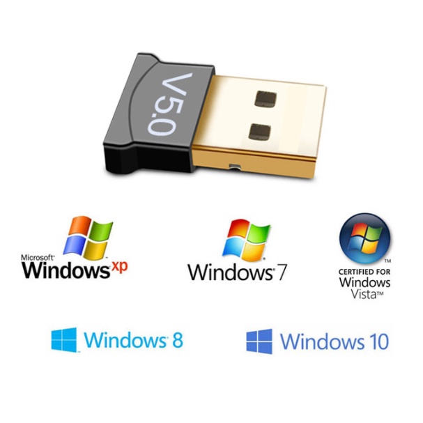 USB Bluetooth 5.0 giúp PC thu phát sóng Bluetooth - Dongle, dành cho PC chưa có chức năng Bluetooth